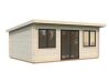 Palmako Gartenhaus LISANDRA 19,4 m²  530x380 cm, 44mm, ISO, inkl. Fußboden, Türen und Fenster Aluminium, natur + farbig