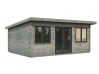 Palmako Gartenhaus LISANDRA 19,4 m²  530x380 cm, 44mm, ISO, inkl. Fußboden, Türen und Fenster Aluminium, natur + farbig