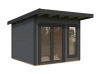 Palmako Gartenhaus AURELIA 8,4 m² - 296x300cm, 44 mm, inkl. Boden, Tür- u. Fenster Aluminium, natur + farbig