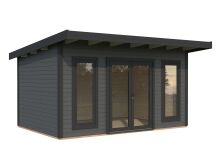 Palmako Gartenhaus AURELIA 12,7 m² - 446x300cm, 44 mm, inkl. Boden, Tür- u. Fenster Aluminium, natur + farbig