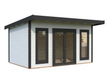 Palmako Gartenhaus AURELIA 12,7 m² - 446x300cm, 44 mm, inkl. Boden, Tür- u. Fenster Aluminium, natur + farbig