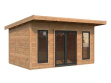 Palmako Gartenhaus AURELIA 12,7 m² - 446x300cm, 44 mm, inkl. Boden, Tür- u. Fenster Aluminium, natur + farbig