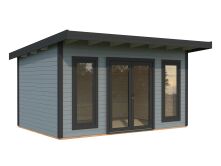 Palmako Gartenhaus AURELIA 12,7 m² - 446x300cm, 44 mm, inkl. Boden, Tür- u. Fenster Aluminium, natur + farbig
