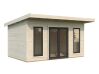 Palmako Gartenhaus AURELIA 12,7 m² - 446x300cm, 44 mm, inkl. Boden, Tür- u. Fenster Aluminium, natur + farbig