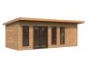 Palmako Gartenhaus AURELIA 19,2 m² - 670x300 cm, 2-Raum, 44 mm, inkl. Boden, Tür- u. Fenster Aluminium, natur + farbig