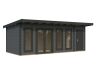 Palmako Gartenhaus AURELIA 19,2 m² - 670x300 cm, 2-Raum, 44 mm, inkl. Boden, Tür- u. Fenster Aluminium, natur + farbig