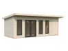 Palmako Gartenhaus AURELIA 19,2 m² - 670x300 cm, 2-Raum, 44 mm, inkl. Boden, Tür- u. Fenster Aluminium, natur + farbig