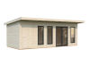 Palmako Gartenhaus AURELIA 19,2 m² - 670x300 cm, 2-Raum, 44 mm, inkl. Boden, Tür- u. Fenster Aluminium, natur + farbig