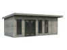 Palmako Gartenhaus AURELIA 19,2 m² - 670x300 cm, 2-Raum, 44 mm, inkl. Boden, Tür- u. Fenster Aluminium, natur + farbig