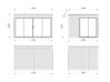 Palmako Gartenhaus SERENA 12,6 m² SET 1 - 420x320cm, 44mm , inkl. Boden, Schiebetür, natur + farbig