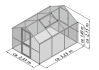 KGT Gewächshaus Modell Rose III, moosgrün 2,33 x 3,23 x 2,15m