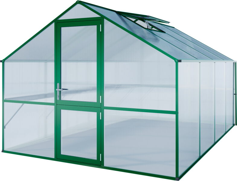 KGT Gewächshaus Modell Orchidee IV, moosgrün 2,97 x 4,29 x 2,33m