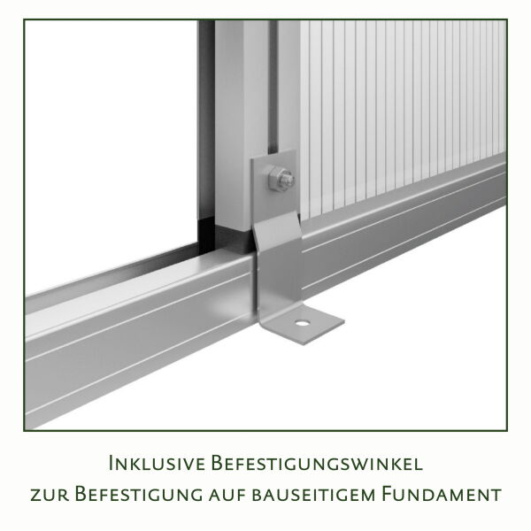KGT Gewächshaus Modell Lilie IV, anthrazit-grau 2,97 x 4,29 x 2,68 m