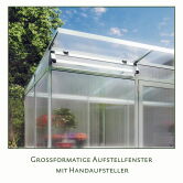KGT Gewächshaus Modell Linea I, anthrazit-grau 2,33 x 1,10 x 2,02 m