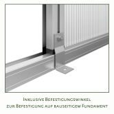 KGT Gewächshaus Modell Linea I, anthrazit-grau 2,33 x 1,10 x 2,02 m