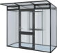 KGT Gewächshaus Modell Linea I, anthrazit-grau 2,33 x 1,10 x 2,02 m