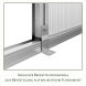 KGT Gewächshaus Modell Linea I, anthrazit-grau 2,33 x 1,10 x 2,02 m
