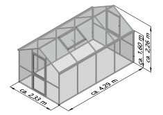 KGT Gewächshaus Modell Iris IV, tannengrün 2,33...