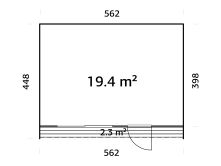 Palmako TINY Gartenhaus REBEKKA 19,4 m²  ISO,...