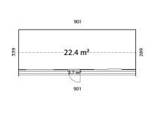 Palmako TINY Gartenhaus REBEKKA 22,4 m²  ISO,...