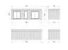 Palmako TINY Gartenhaus REBEKKA 22,4 m²  ISO, 18+47+95 mm Elemente, 901x339 cm, Schiebetür, inkl. Fußboden, natur