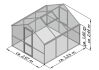 KGT Gewächshaus Modell Nelke III, tannengrün 2,97 x 3,23 x 2,44 m