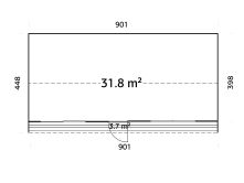 Palmako TINY Gartenhaus REBEKKA 31,8 m²  ISO,...
