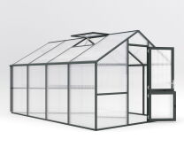 KGT Gewächshaus Modell Nelke IV, tannengrün 2,97 x 4,29x 2,44 m