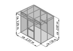 KGT Gewächshaus Modell Santini II small, blank 2,33...