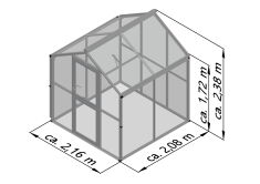 KGT Gewächshaus Modell Galant II pressblank HKP/HKP...