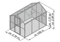 KGT Gewächshaus Modell Galant III pressblank HKP/HKP...