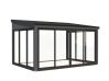 Palmako Terrasenüberdachung Glashaus LUMI 11,6 m²  ISO - 420x297 cm, Schiebetür Plus, natur + farbig