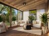 Palmako Terrasenüberdachung Glashaus LUMI 11,6 m²  ISO - 420x297 cm, Schiebetür Plus, natur + farbig