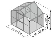 KGT Gewächshaus Modell Novum II anthrazit-grau...