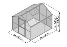 KGT Gewächshaus Modell Novum III tannengrün...