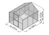 KGT Gewächshaus Modell Novum III anthrazit-grau ESG/HKP 2,73 x 3,08 x 2,54 m