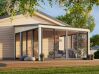 Palmako Terrasenüberdachung Glashaus LUMI 16,6 m² - 420x420 cm, Schiebetür, natur + farbig