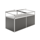 Aluminium-Hochbeet 210, Profilsystem pressblank