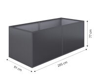 Aluminium-Hochbeet 210, Profilsystem anthrazit-grau