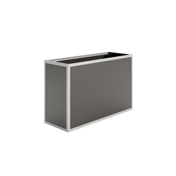 Aluminium-Hochbeet 130 / 45er Tiefe, Profilsystem pressblank