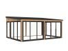 Palmako Terrasenüberdachung Glashaus LUMI 23,3 m²  ISO - 582x420 cm, Schiebetür Plus, natur + farbig
