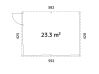 Palmako Terrasenüberdachung Glashaus LUMI 23,3 m²  ISO - 582x420 cm, Schiebetür Plus, natur + farbig