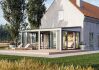 Palmako Terrasenüberdachung Glashaus LUMI 23,3 m²  ISO - 582x420 cm, Schiebetür Plus, natur + farbig