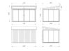 Palmako Gartenhaus Glashaus SAGA 11,6 m²  ISO - 420x297 cm, Schiebetür Plus, natur + farbig