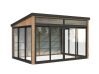 Palmako Gartenhaus Glashaus SAGA 11,6 m²  ISO - 420x297 cm, Schiebetür Plus, natur + farbig