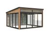 Palmako Gartenhaus Glashaus SAGA 16,6 m² - 420x420 cm, Schiebetür, natur + farbig
