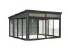 Palmako Gartenhaus Glashaus SAGA 16,6 m² - 420x420 cm, Schiebetür, natur + farbig