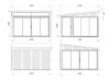 Palmako Gartenhaus Glashaus SAGA 16,6 m² - 420x420 cm, Schiebetür, natur + farbig