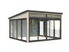 Palmako Gartenhaus Glashaus SAGA 16,6 m²  ISO - 420x420 cm, Schiebetür Plus, natur + farbig