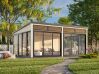 Palmako Gartenhaus Glashaus SAGA 23,3 m² - 582x420 cm, Schiebetür, natur + farbig
